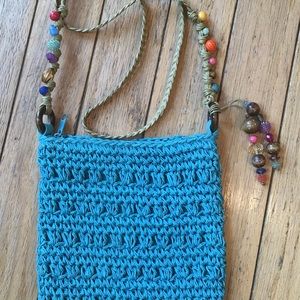 Cappelli Turquoise Blue Purse with Beads